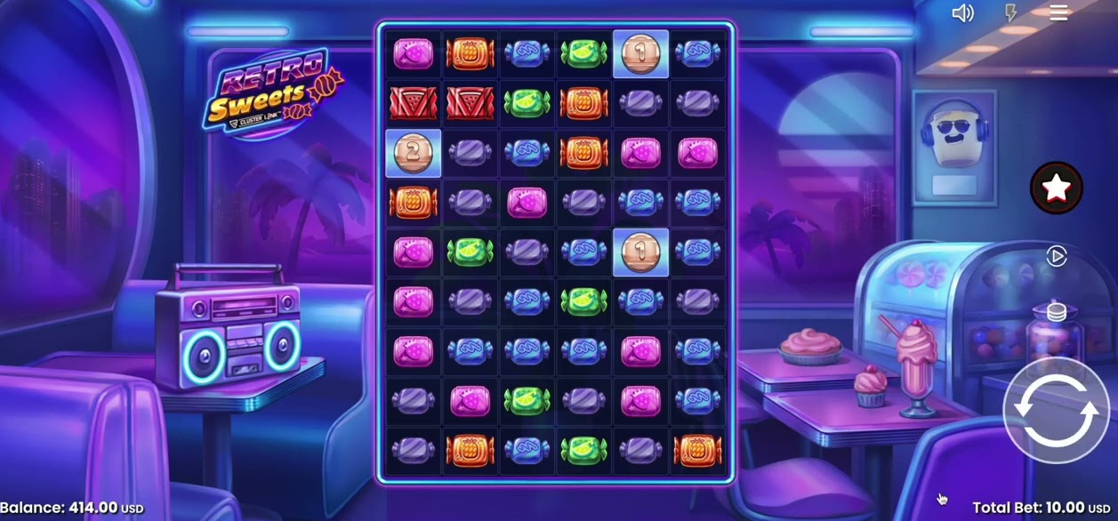 Retro Sweets — banner principal en Casinado Casino